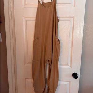 Oversized Tan Jumpsuit